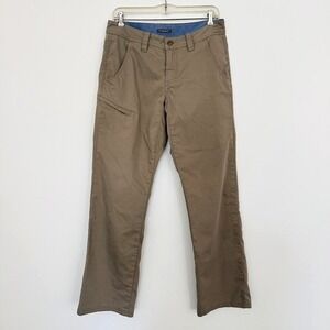Toad & Co Pants Mens 30 Brown Chino Straight Leg Casual Twill Pockets Outdoor